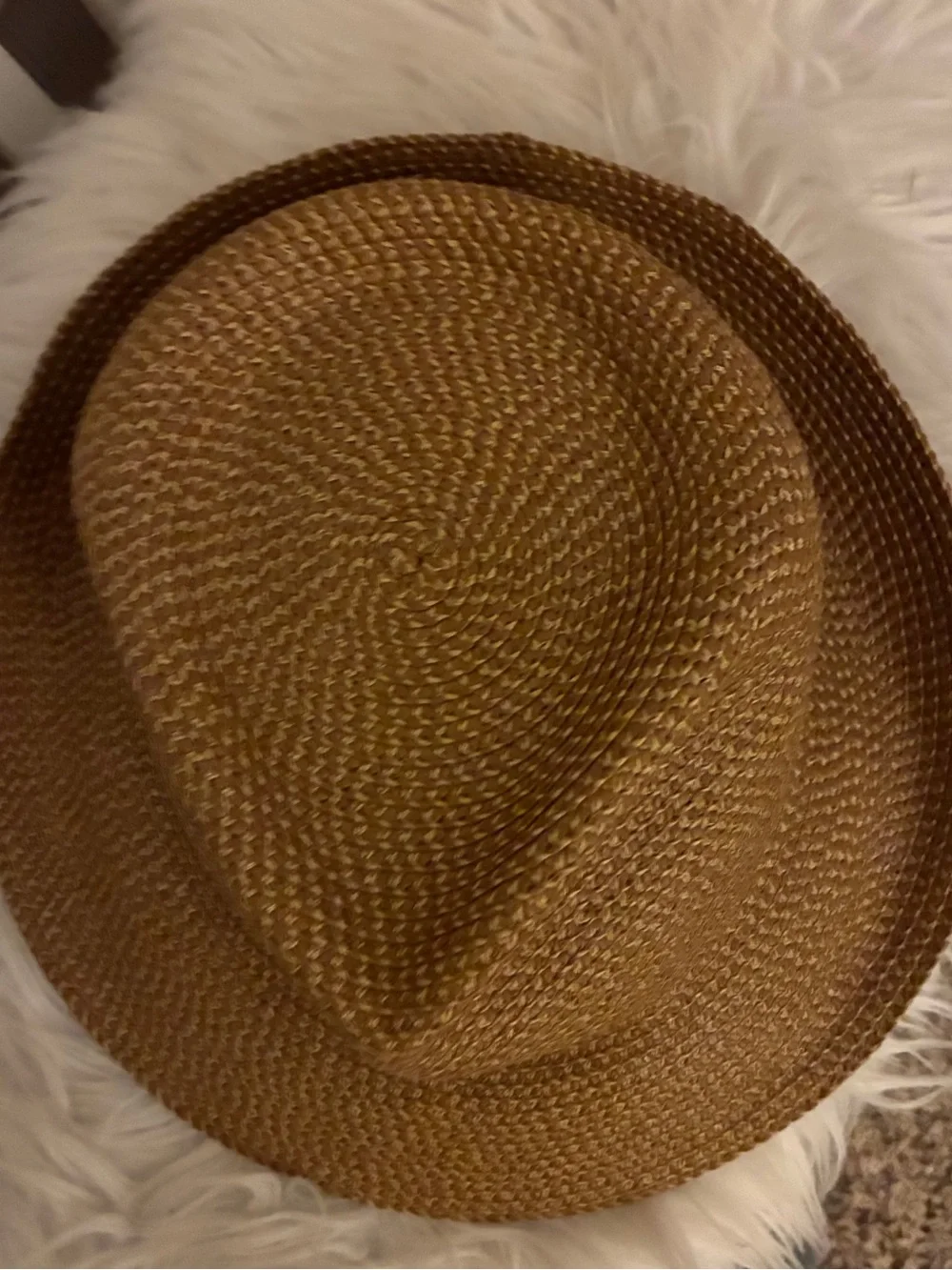 Eric Javits Woven Fedora Hat Beige UPF 50+ - Picture 10 of 12